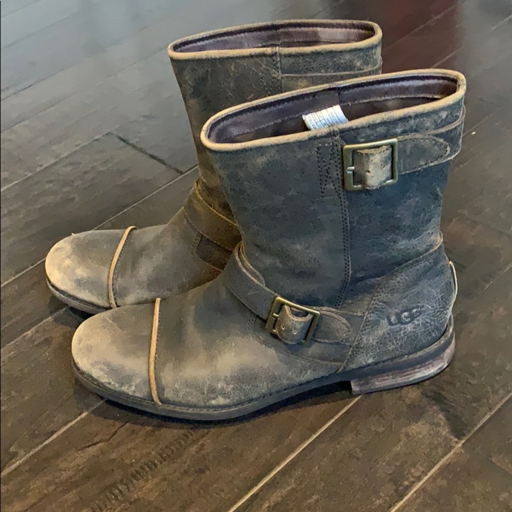 Men’s leather Rockville  dune biker ugg boots